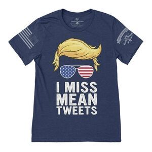 NWT Trump "I MISS MEAN TWEETS" Navy T-Shirt